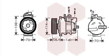 Van Wezel 0300K266 - Компрессор кондиционера unicars.by