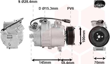 Van Wezel 0300K342 - Компрессор кондиционера unicars.by