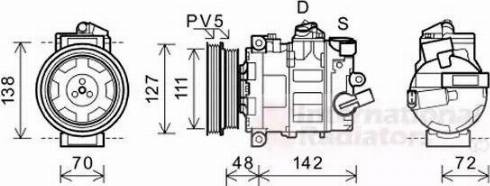 Van Wezel 0300K359 - Компрессор кондиционера unicars.by