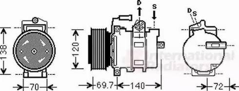 Van Wezel 0300K312 - Компрессор кондиционера unicars.by