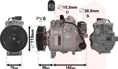 Van Wezel 0300K380 - Компрессор кондиционера unicars.by