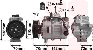 Van Wezel 0300K381 - Компрессор кондиционера unicars.by