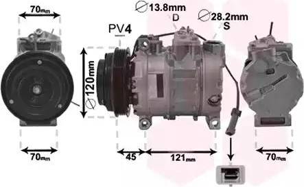 Van Wezel 0300K379 - Компрессор кондиционера unicars.by