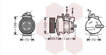 Van Wezel 0300K284 - Компрессор кондиционера unicars.by