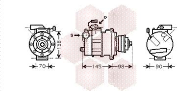 Van Wezel 0300K280 - Компрессор кондиционера unicars.by