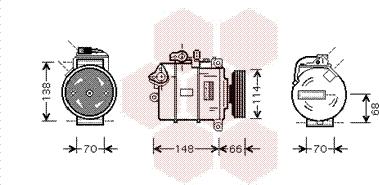 Van Wezel 0300K282 - Компрессор кондиционера unicars.by