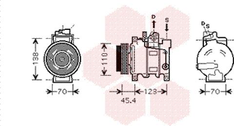 Van Wezel 0300K227 - Компрессор кондиционера unicars.by