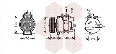 Van Wezel 0300K274 - Компрессор кондиционера unicars.by