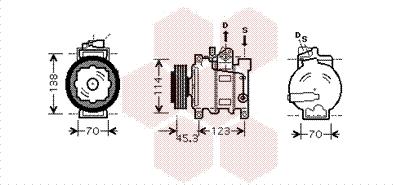 Van Wezel 0300K276 - Компрессор кондиционера unicars.by