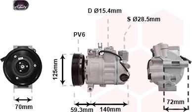 Van Wezel 0300K313 - Компрессор кондиционера unicars.by