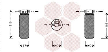 Van Wezel 0200D145 - Осушитель, кондиционер unicars.by