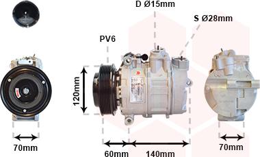 Van Wezel 0200K050 - Компрессор кондиционера unicars.by