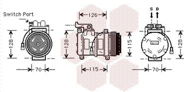 Van Wezel 0200K027 - Компрессор кондиционера unicars.by