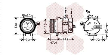 Van Wezel 0200K188 - Компрессор кондиционера unicars.by