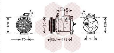 Van Wezel 0700K094 - Компрессор кондиционера unicars.by