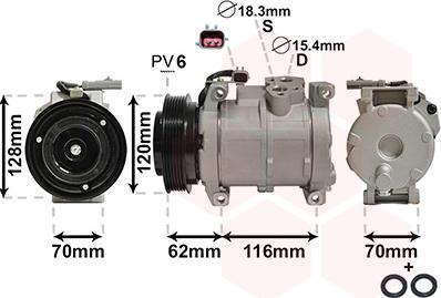 Van Wezel 0700K109 - Компрессор кондиционера unicars.by