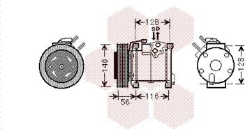 Van Wezel 0700K108 - Компрессор кондиционера unicars.by