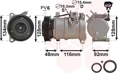 Van Wezel 0700K102 - Компрессор кондиционера unicars.by