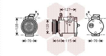 Van Wezel 0700K115 - Компрессор кондиционера unicars.by