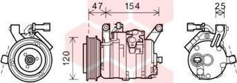 Van Wezel 0700K120 - Компрессор кондиционера unicars.by