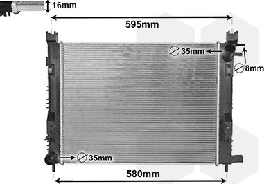 Van Wezel 15002007 - Радиатор, охлаждение двигателя unicars.by