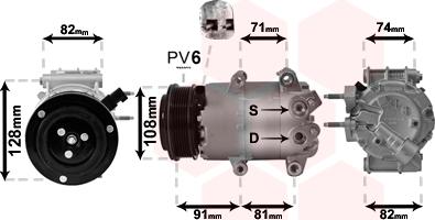 Van Wezel 1800K498 - Компрессор кондиционера unicars.by