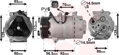 Van Wezel 1800K497 - Компрессор кондиционера unicars.by