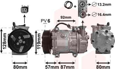 Van Wezel 1800K468 - Компрессор кондиционера unicars.by