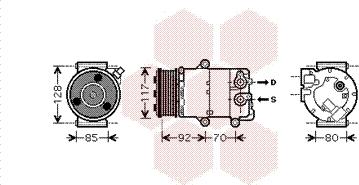 Van Wezel 1800K415 - Компрессор кондиционера unicars.by