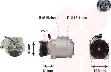 Van Wezel 1800K436 - Компрессор кондиционера unicars.by