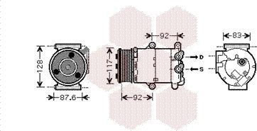 Van Wezel 1800K430 - Компрессор кондиционера unicars.by