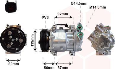 Van Wezel 1800K431 - Компрессор кондиционера unicars.by