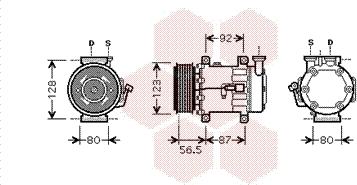 Van Wezel 1800K432 - Компрессор кондиционера unicars.by