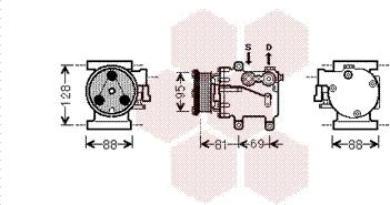 Van Wezel 1800K437 - Компрессор кондиционера unicars.by