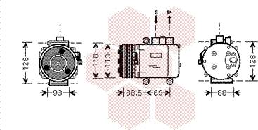 Van Wezel 1800K420 - Компрессор кондиционера unicars.by