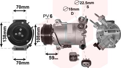 Van Wezel 1800K586 - Компрессор кондиционера unicars.by