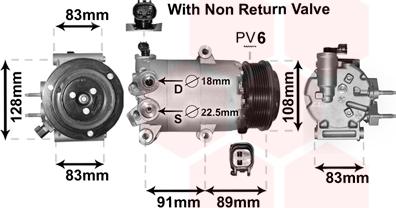 Van Wezel 1800K588 - Компрессор кондиционера unicars.by