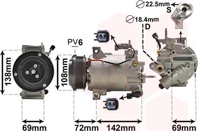 Van Wezel 1800K603 - Компрессор кондиционера unicars.by