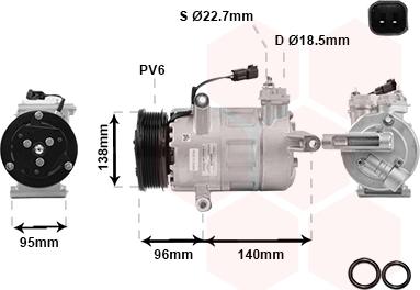 Van Wezel 1800K635 - Компрессор кондиционера unicars.by