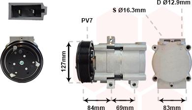 Van Wezel 1800K167 - Компрессор кондиционера unicars.by