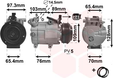 Van Wezel 1800K391 - Компрессор кондиционера unicars.by