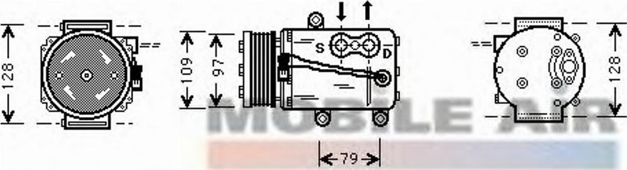 Van Wezel 1800K340 - Компрессор кондиционера unicars.by