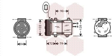 Van Wezel 1800K351 - Компрессор кондиционера unicars.by