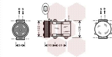 Van Wezel 1800K352 - Компрессор кондиционера unicars.by