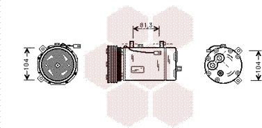 Van Wezel 1800K307 - Компрессор кондиционера unicars.by