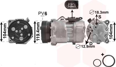 Van Wezel 1800K321 - Компрессор кондиционера unicars.by