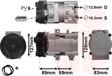 Van Wezel 1800K322 - Компрессор кондиционера unicars.by