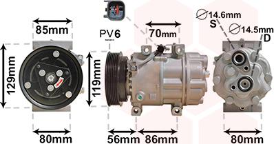 Van Wezel 1800K378 - Компрессор кондиционера unicars.by