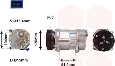 Van Wezel 1800K267 - Компрессор кондиционера unicars.by