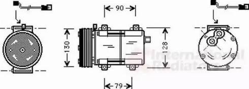 Van Wezel 1800K282 - Компрессор кондиционера unicars.by